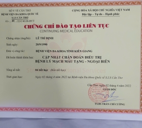 Chứng chỉ đào tạo