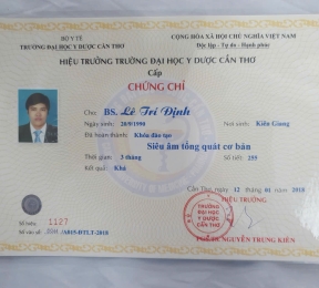 Chứng nhận siêu âm tổng quát