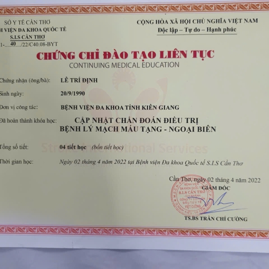 Chứng chỉ đào tạo